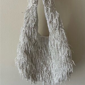 White Beaded Bag